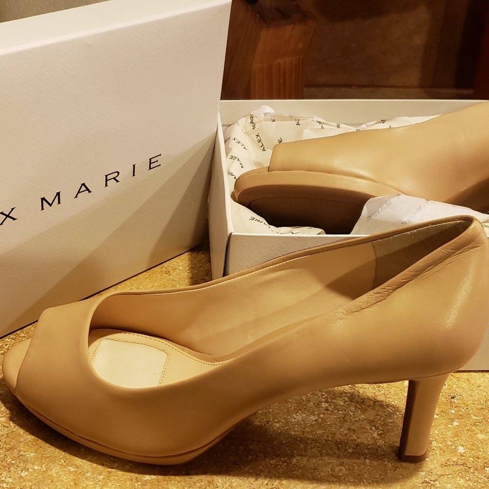 Brand New Alex Marie peep toe heels